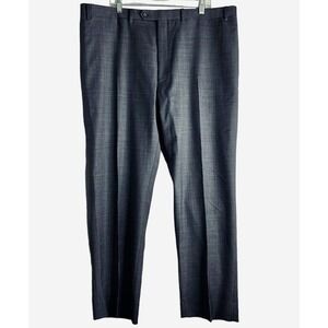 Lauren Ralph Lauren Plaid Wool Suit Pants Mens 45x31 Gray Blue Comfort NWT $198